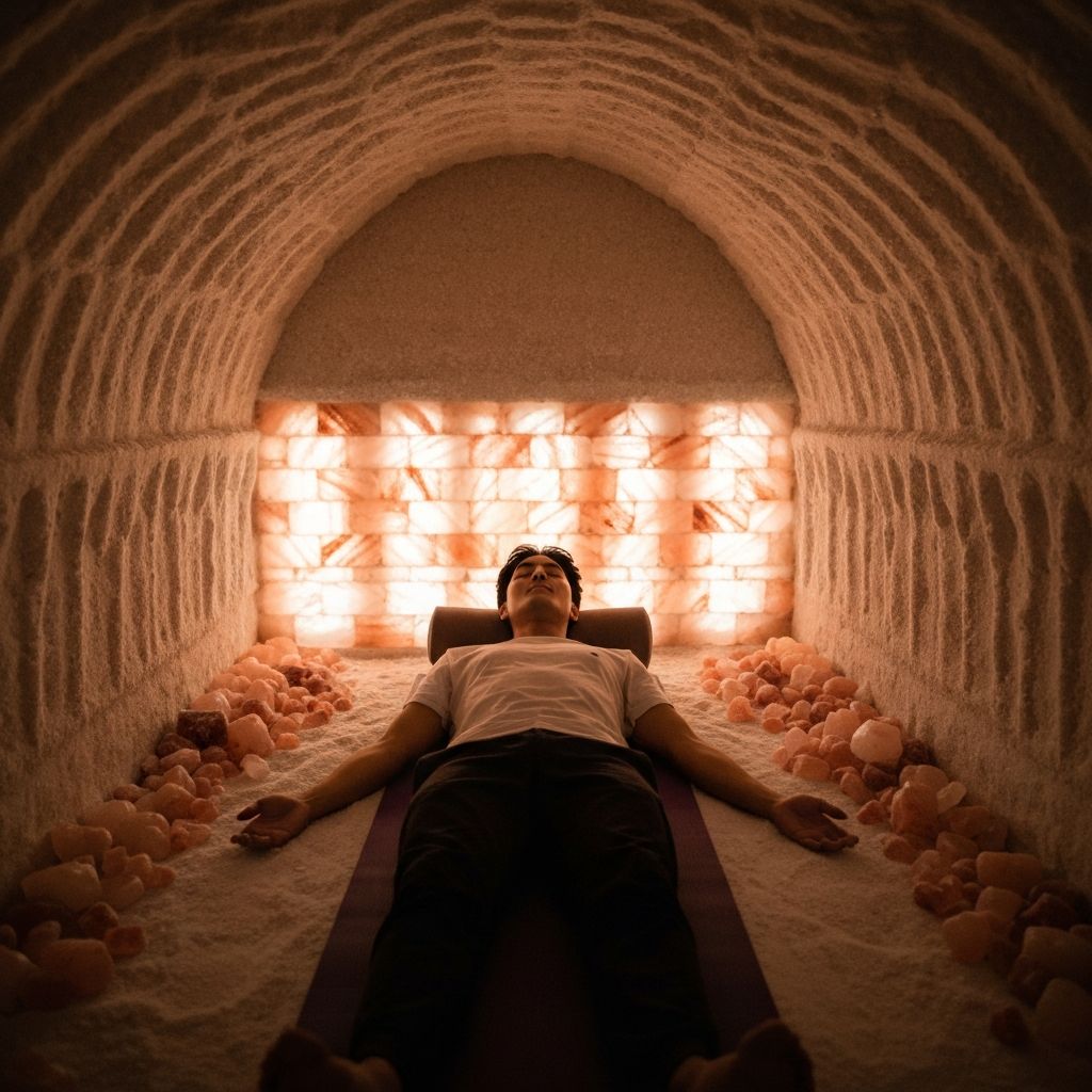 Relaxing in our wellness center